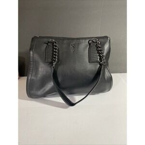 Simply Vera "Vera Wang Catherine" Tote Bag Purse Large Black Vegan Leather!